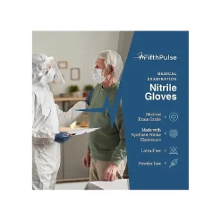 Powder Free Nitrile Gloves, Latex Free, Medium, Navy Blue, 50/Box (FMN100179)<FifthPulse Best