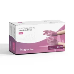 Powder Free Vinyl Exam Gloves, Latex Free, Medium, , 100/Box (FMN100042)<FifthPulse