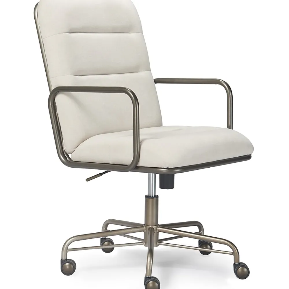 Office Chairs*Finch Franklin Bonded Leather Computer and Desk Chair, Cream White (CHR10060D)