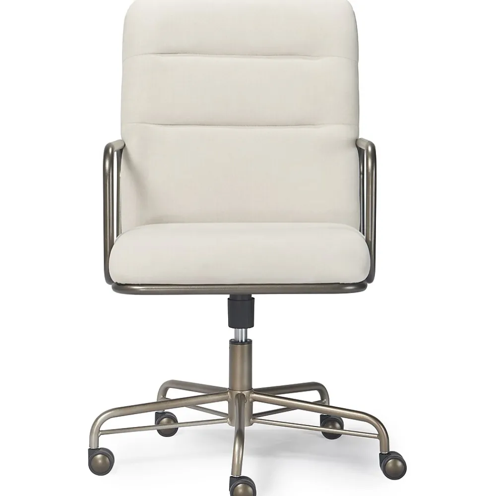 Office Chairs*Finch Franklin Bonded Leather Computer and Desk Chair, Cream White (CHR10060D)