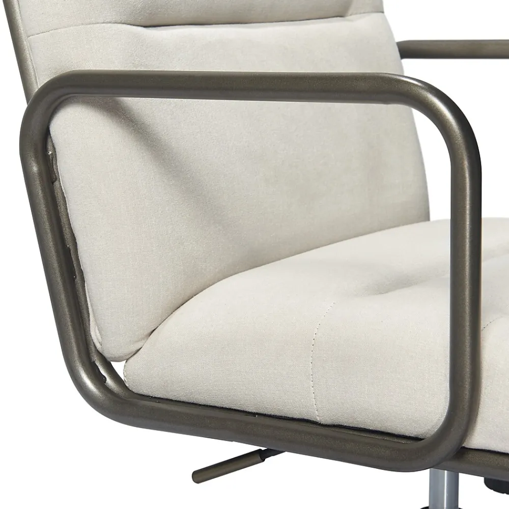 Office Chairs*Finch Franklin Bonded Leather Computer and Desk Chair, Cream White (CHR10060D)