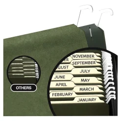 Hanging File Folders|Find It Heavy Duty Hanging File Folder, Legal Size, Green, 20/Pack (FT07043)