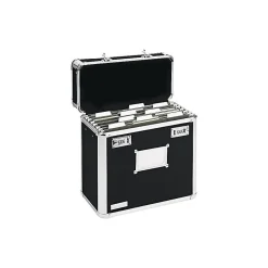 File Storage|Find It Heavy Duty Metal File Box Hinged, Letter Size, Black with Chrome Finish (VZ01187)