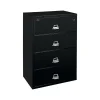 File Cabinets*FireKing Classic 4-Drawer Lateral File Cabinet, Fire Resistant, Letter/Legal, Black, 31.19"W (4-3122-CBL)