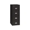 File Cabinets*FireKing Classic 4-Drawer Vertical File Cabinet, Fire Resistant, Letter, Black, 25.06"D (4-1825-CBL)