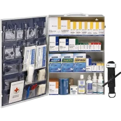 First Aid Only First Aid Cabinet,ANSI Class B, 150 People, 1462 Pieces, White (91341)