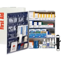 First Aid Only First Aid Cabinet,ANSI Class B, 150 People, 1462 Pieces, White (91341)