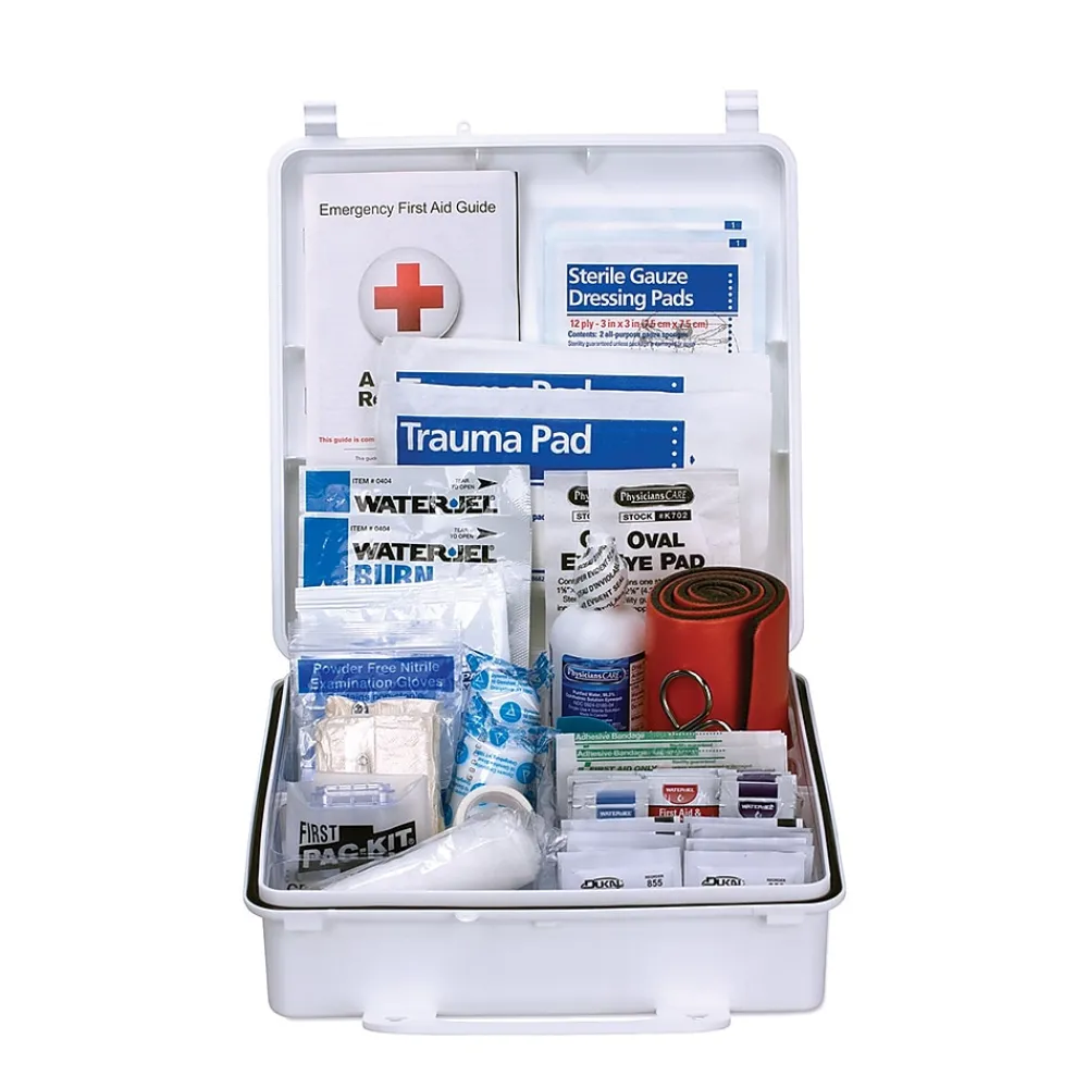 First Aid Only Plastic First Aid Kit, ANSI 2015 Class B, 50 People, 199 Pieces (90566)
