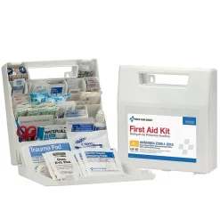 First Aid Only Plastic First Aid Kit, ANSI 2015 Class A+, 50 People, 183 Pieces (90639)