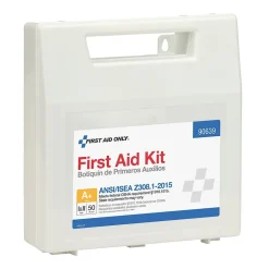 First Aid Only Plastic First Aid Kit, ANSI 2015 Class A+, 50 People, 183 Pieces (90639)