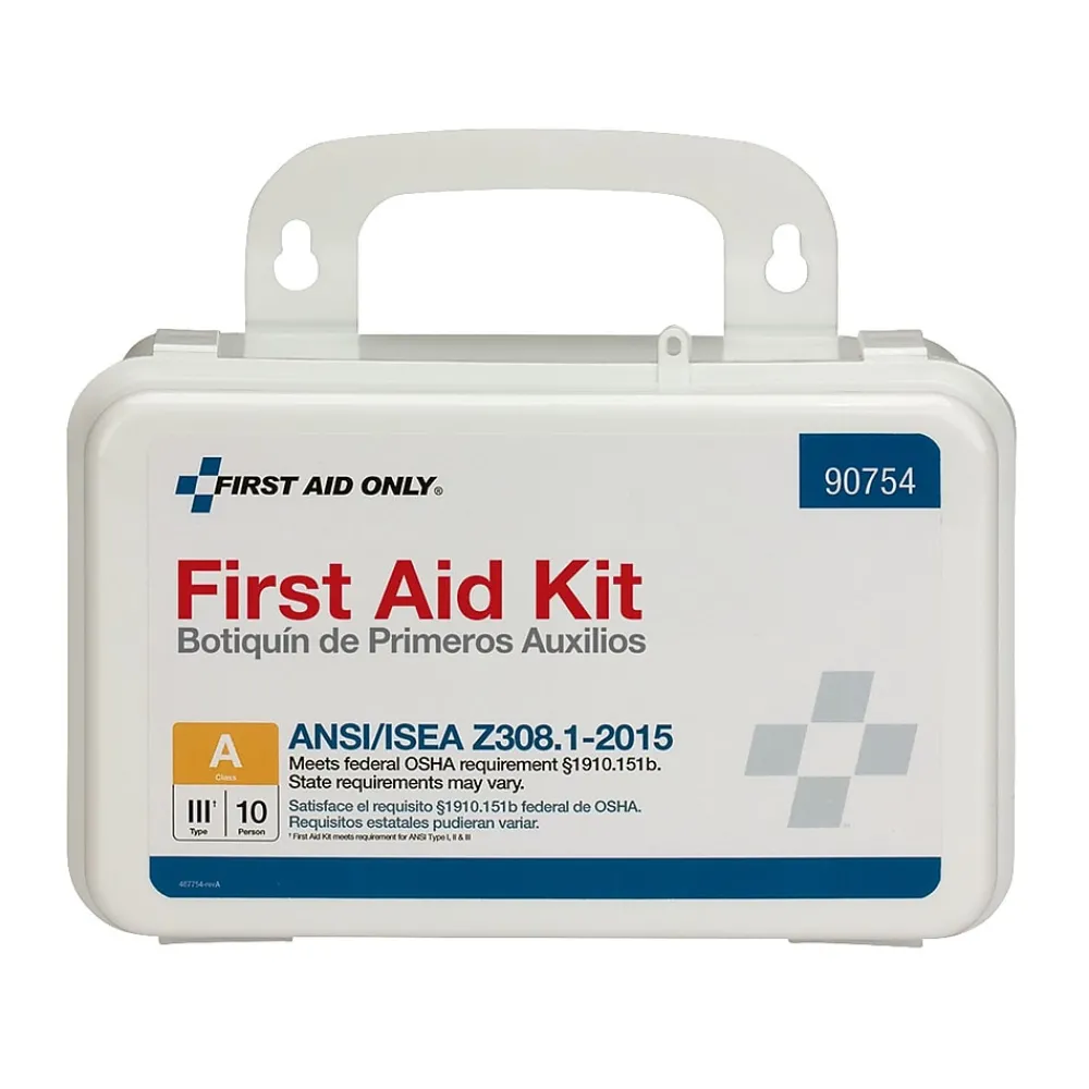 First Aid Only Plastic Weatherproof First Aid Kit, ANSI 2015 Class A, 10 People, 71 Pieces (90754)