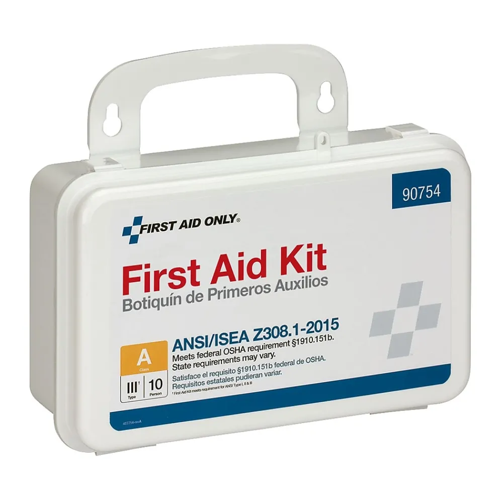 First Aid Only Plastic Weatherproof First Aid Kit, ANSI 2015 Class A, 10 People, 71 Pieces (90754)