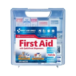First Aid Only QuickTreat First Aid Kit, Plastic Case, 50 People, 370 Pieces (91407)