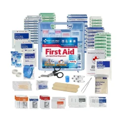 First Aid Only QuickTreat First Aid Kit, Plastic Case, 50 People, 370 Pieces (91407)
