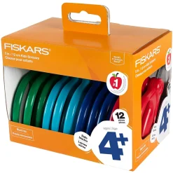Scissors|Fiskars 5" Stainless Steel Kid's Scissors, Blunt Tip, Assorted Colors (1067001)