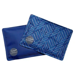 Lunch Totes & Water Bottles|Fit & Fresh Cool Coolers Ice Packs, Navy Sketch Weave/Blue, 2/Pack (10300FF)