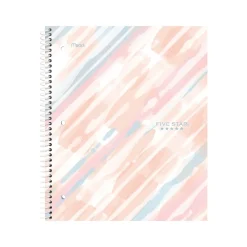 Subject Notebooks|Five Star Brushy Moves 1-Subject Notebooks, 8.5" x 11", Wide-Ruled, 80 Sheets, Assorted Colors, 2/Pack (930060)