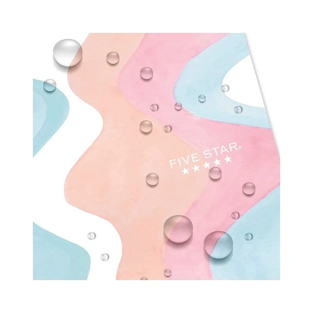 Subject Notebooks|Five Star Brushy Moves 1-Subject Notebooks, 8.5" x 11", Wide-Ruled, 80 Sheets, Assorted Colors, 2/Pack (930060)