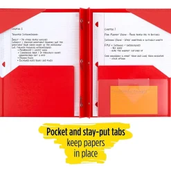 Pocket Folders|Five Star 2-Pocket Fastener Folder, Assorted Colors (34030)