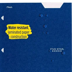 Pocket Folders|Five Star 4-Pocket Laminated Folder, Assorted Colors (33106)