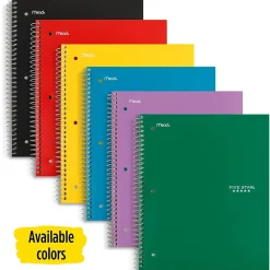 Subject Notebooks|Five Star 5-Subject Subject Notebooks, 8" x 10.5", Wide Ruled, 200 Sheets, Each (51016)