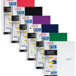 Notebooks|Five Star 5-Subject Subject Notebooks, 8.5" x 11", College Ruled, 200 Sheets (06112/06208) Assorted