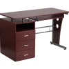Computer Desks*Flash Furniture 47" Laminate L-Shape Computer Desk, Mahogany (NANWK008)