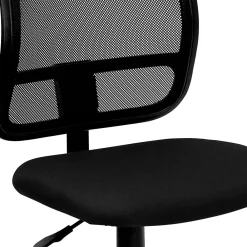 Office Chairs*Flash Furniture Alber Armless Ergonomic Mesh Swivel Mid-Back Task Office Chair, Black (WLA277BK)