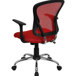 Office Chairs*Flash Furniture Alfred Ergonomic Mesh Swivel Mid-Back Task Office Chair, Red (H8369FRED)
