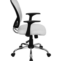 Office Chairs*Flash Furniture Alfred Ergonomic Mesh Swivel Mid-Back Task Office Chair, White (H8369FWHT)