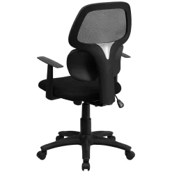 Office Chairs*Flash Furniture Ariel Ergonomic Mesh Swivel Mid-Back Task Office Chair, Black (BT2755BK)