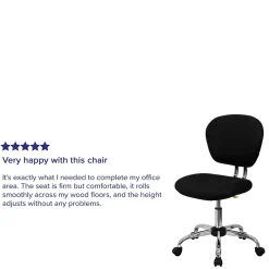 Office Chairs*Flash Furniture Beverly Armless Ergonomic Mesh Swivel Mid-Back Padded Task Office Chair, Black (H2376FBK)