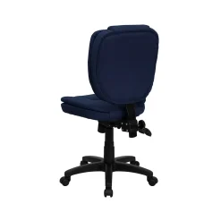 Office Chairs*Flash Furniture Caroline Armless Ergonomic Fabric Swivel Mid-Back Multifunction Task Office Chair, Navy Blue (GO930FNVY)