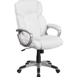Office Chairs*Flash Furniture Carolyn LeatherSoft Swivel Mid-Back Executive Office Chair, White (GO2236MWH)