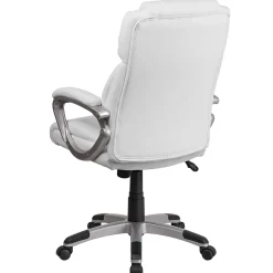 Office Chairs*Flash Furniture Carolyn LeatherSoft Swivel Mid-Back Executive Office Chair, White (GO2236MWH)