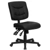 Office Chairs*Flash Furniture Cole Armless Ergonomic LeatherSoft Swivel Mid-Back Task Office Chair, Black (GO1574BK)