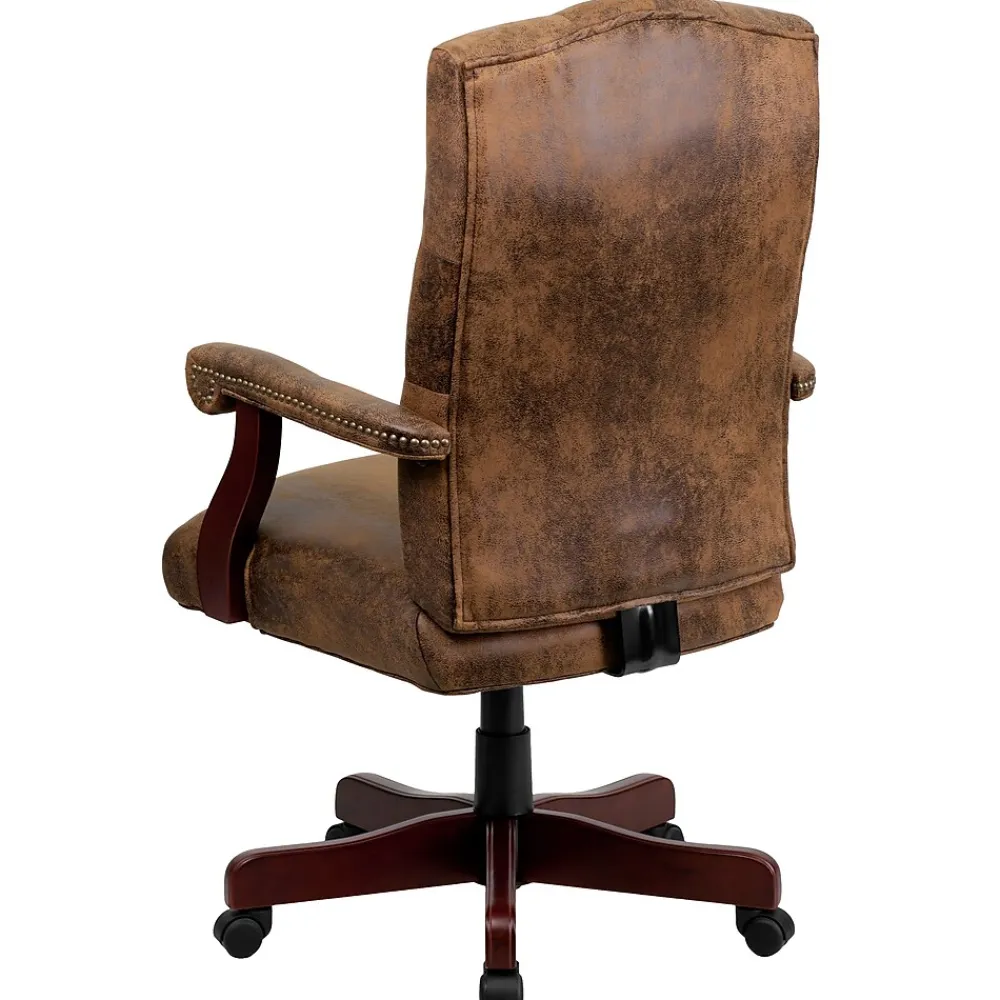 Office Chairs*Flash Furniture Derrick Microfiber Swivel Executive Office Chair, Bomber Brown (802BRN)