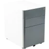 File Cabinets*Flash Furniture 3-Drawer Cabinet, Legal & Letter Files, White/Charcoal, 21" (HZCHPL02GRYWH)