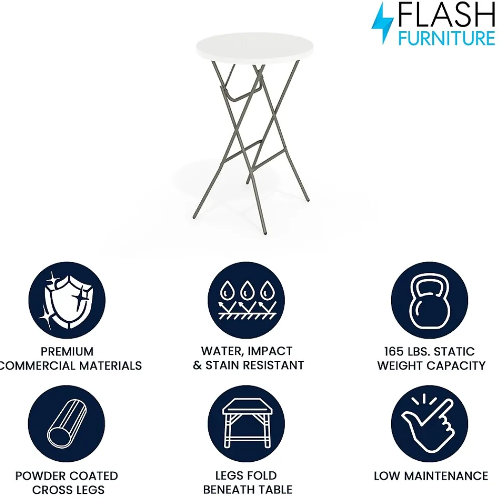 Folding Tables*Flash Furniture Elon Folding Table, 31.25" x 31.25", Granite White (DADYCZ80R2BAR)