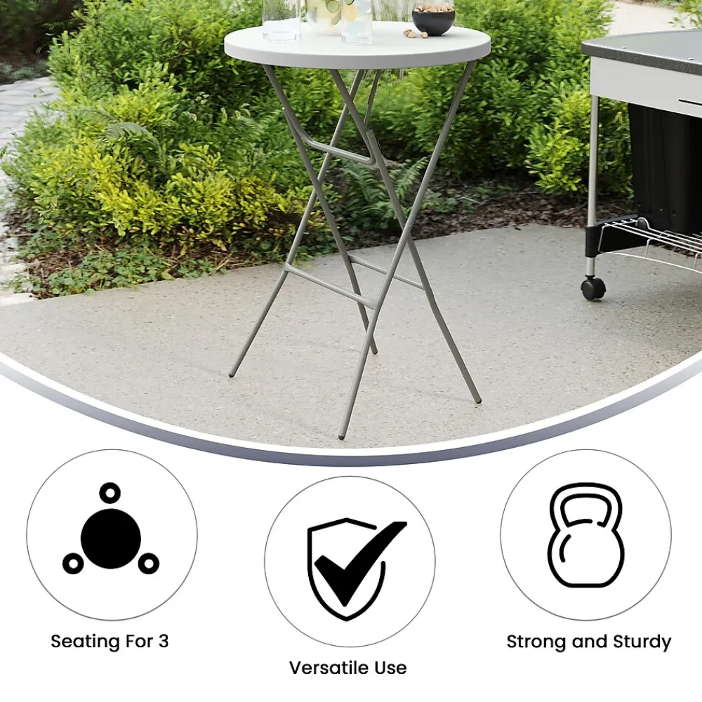 Folding Tables*Flash Furniture Elon Folding Table, 31.25" x 31.25", Granite White (DADYCZ80R2BAR)