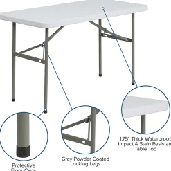 Folding Tables*Flash Furniture Elon Folding Table, 48.25