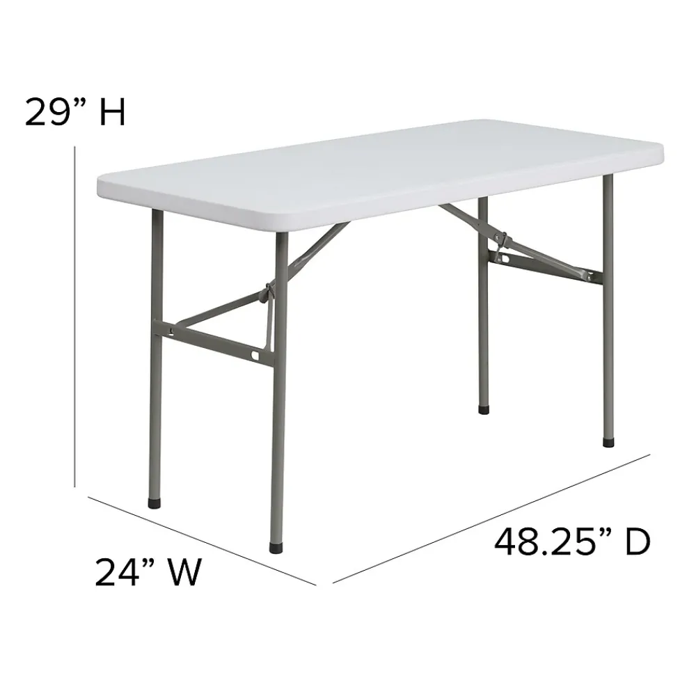 Folding Tables*Flash Furniture Elon Folding Table, 48.25" x 24", Granite White (DADYCZ1222)