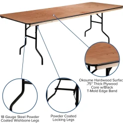 Folding Tables*Flash Furniture Fielder Folding Table, 96