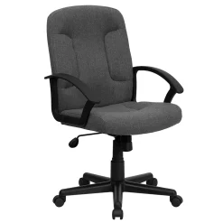 Office Chairs*Flash Furniture Garver Fabric Swivel Mid-Back Executive Office Chair, Gray (GOST6GYFAB)