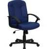 Office Chairs*Flash Furniture Garver Fabric Swivel Mid-Back Executive Office Chair, Navy (GOST6NVYFAB)