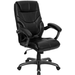 Office Chairs*Flash Furniture Greer Ergonomic LeatherSoft Swivel High Back Executive Office Chair, Black (GO724HBKLEA)