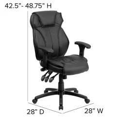Ergonomic Chairs*Flash Furniture Hansel Ergonomic LeatherSoft Swivel High Back Executive Office Chair, Black (BT9835H)