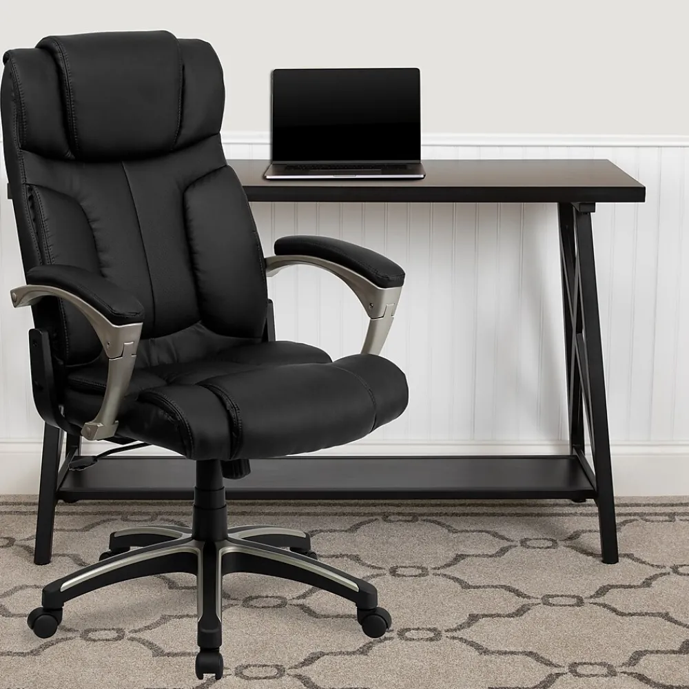 Office Chairs*Flash Furniture Hansel Ergonomic LeatherSoft Swivel High Back Folding Executive Office Chair, Black (BT9875H)