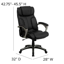 Office Chairs*Flash Furniture Hansel Ergonomic LeatherSoft Swivel High Back Folding Executive Office Chair, Black (BT9875H)
