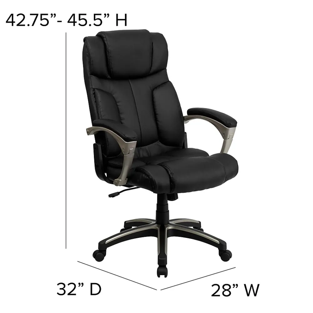 Office Chairs*Flash Furniture Hansel Ergonomic LeatherSoft Swivel High Back Folding Executive Office Chair, Black (BT9875H)